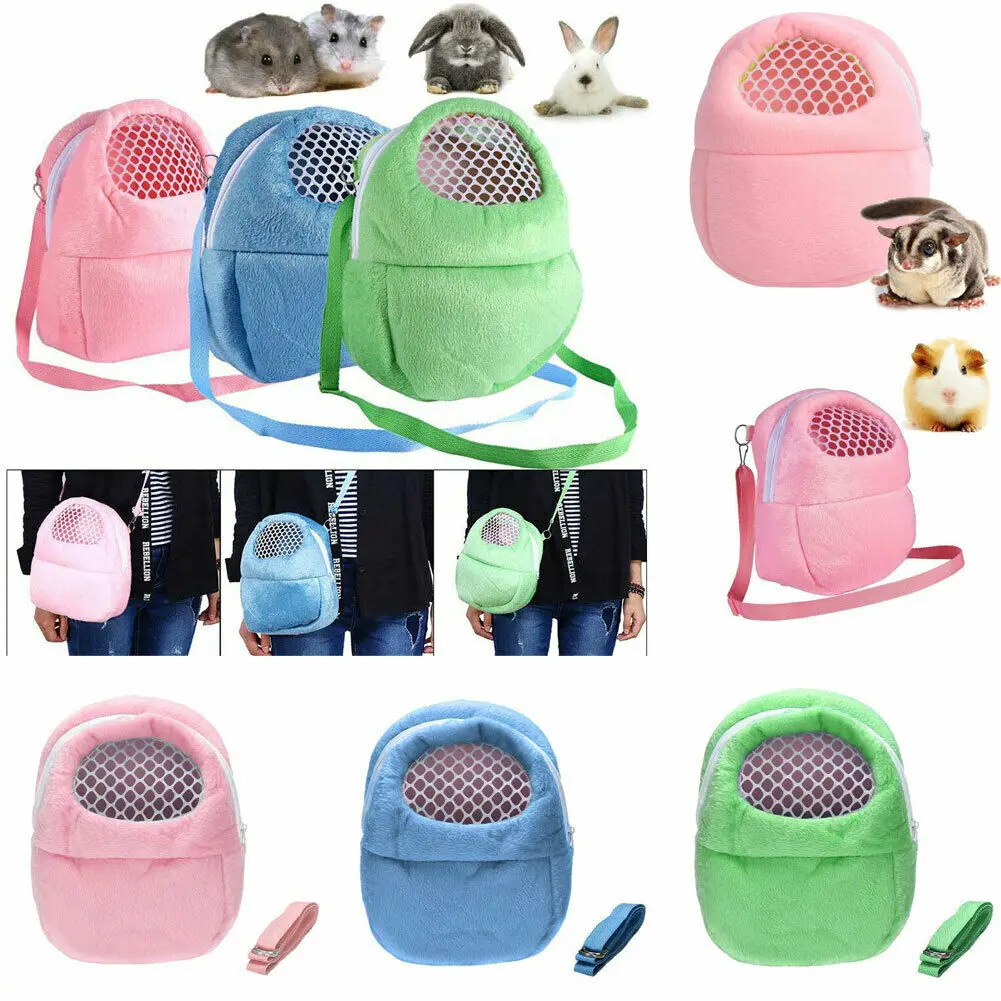 

Small Pet Carrying Cage Hamster Chinchilla Portable Warm Cute Guinea Pig Breathable Carrying Bag Guinea Pig Carrier