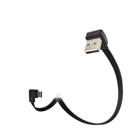 USB-C Typ C Männlich Links리 Uganda UP Down Abgewinkelt 90 °   zu USB 2,0 Männlichen Daten Kabel USB Typ-c Flache Kabel 0,1 м/0,2 м