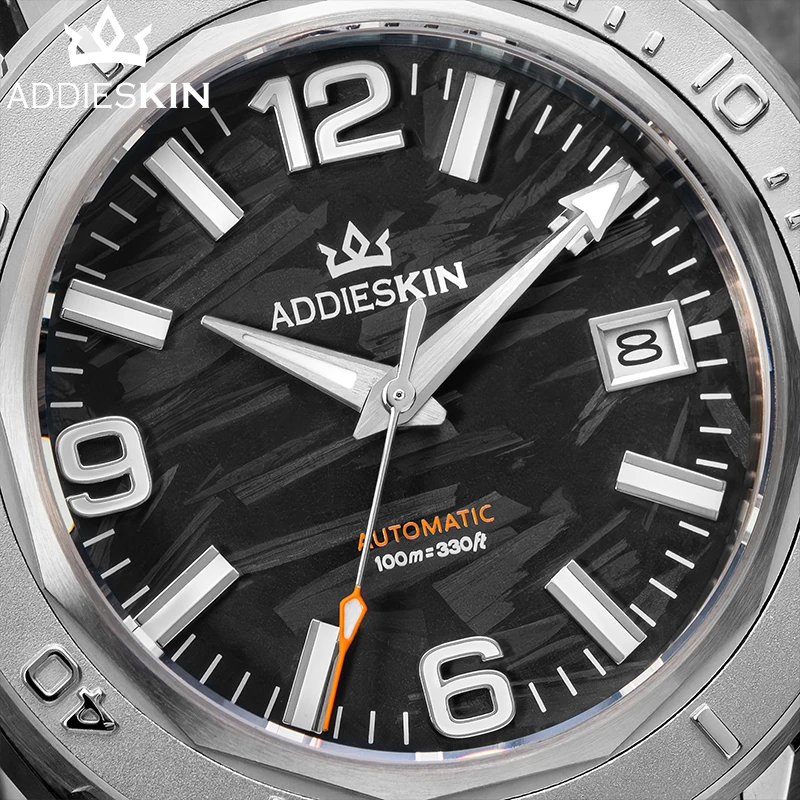 Фото Механические мужские часы AddiesKin Miyota9015, автоматические, из нержавеющей стали, водонепроницаемые, уникальные часы с сапфировым стеклом K007 Reloj Hombre №2
