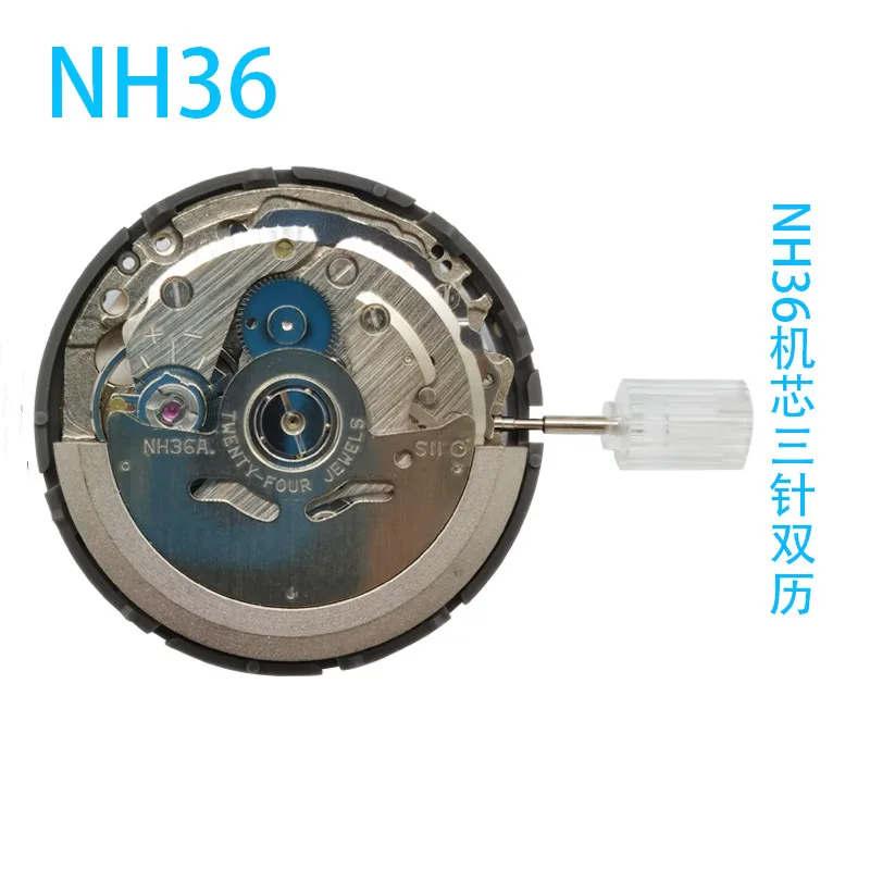 جديد الأصلي Seiko التلقائي NH36 الحركة الميكانيكية NH36A حركة التقويم المزدوج بدلا من 4R36/7S36