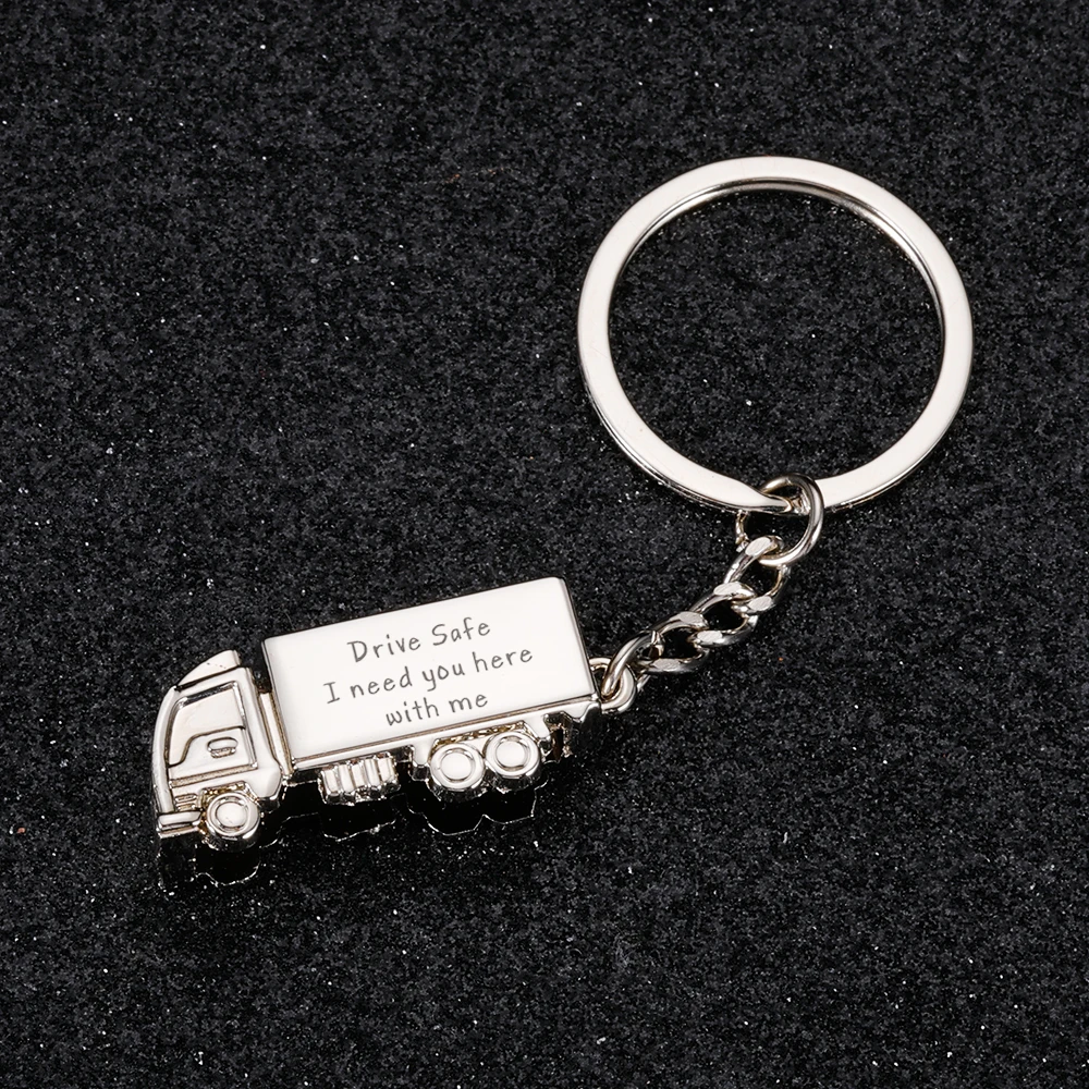 Porte-clés avec pendentif de camion, cadeau de sécurité pour la fête des pères, cadeau d'anniversaire pour papa