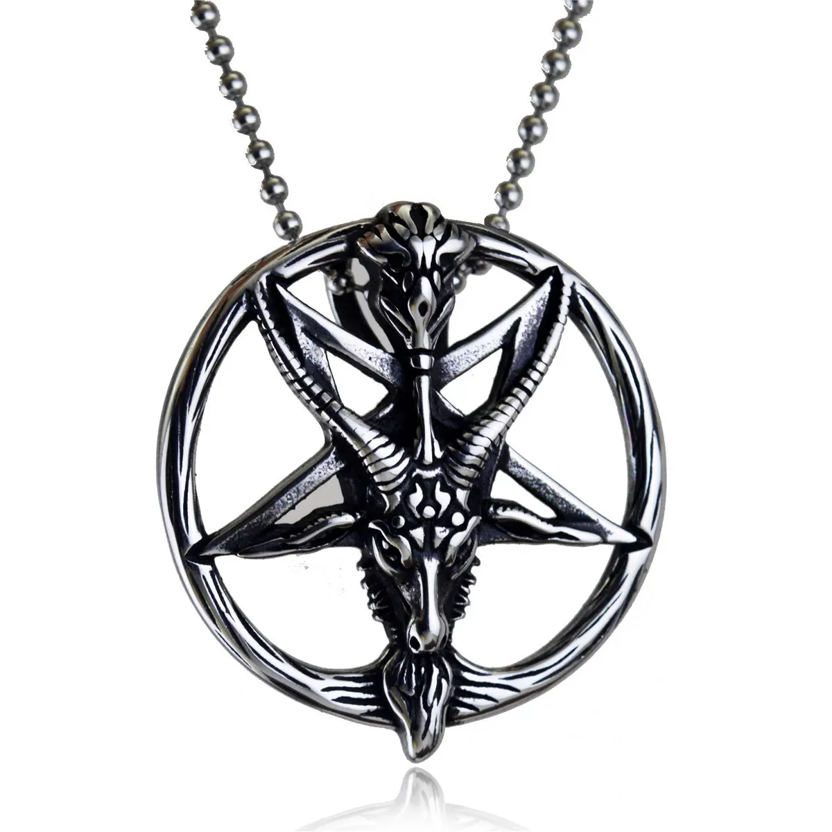 Готическое ожерелье с подвеской в виде рога и черепа дьявола для мужчин крутые
