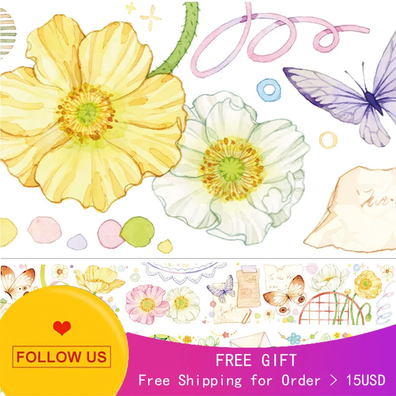 

Washi Tape Roll Journal Planner Paper Stickers Character Yu's Story Shengxin Lily Special Oil