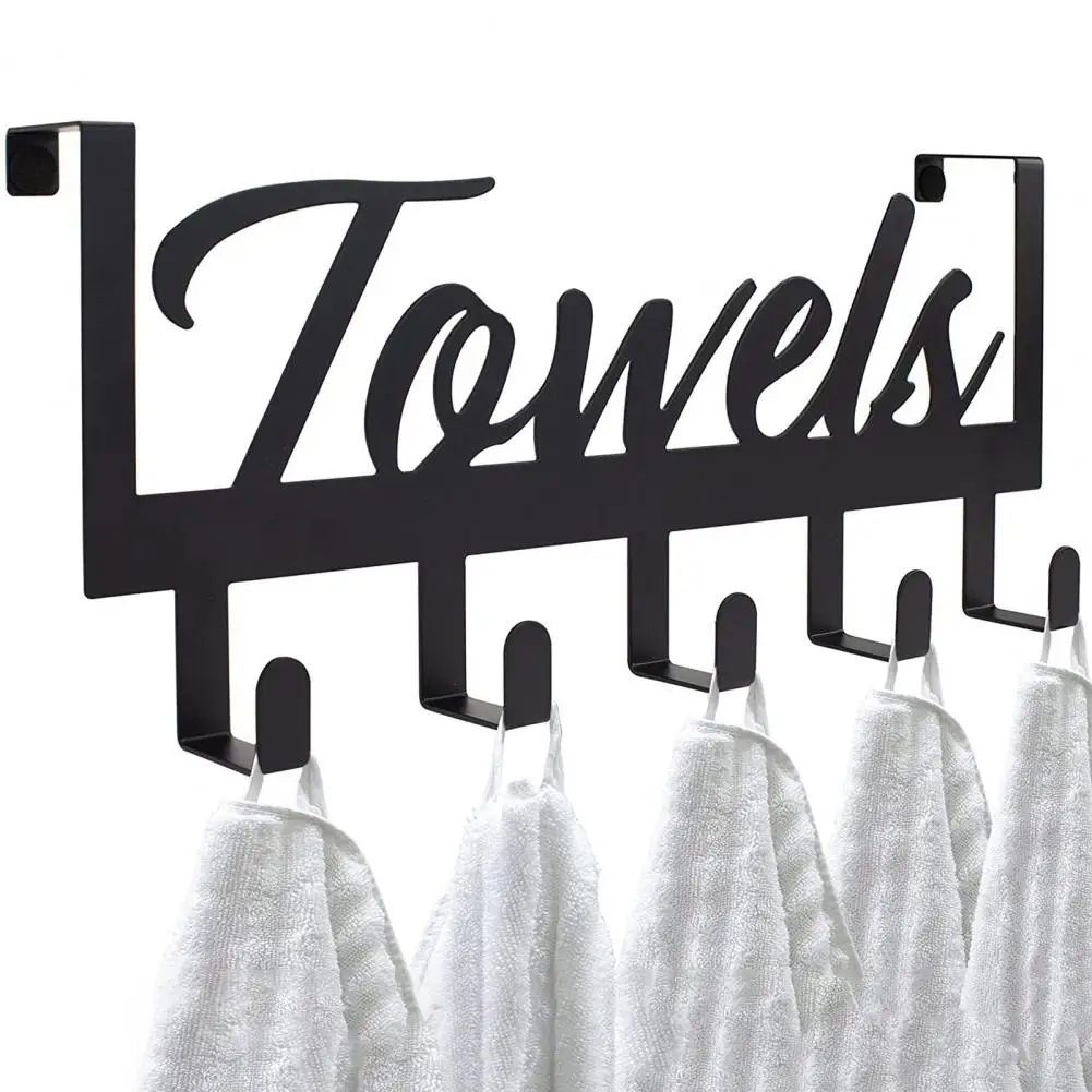 

Home Improvement Excellent Bathroom Door Back Storage Rack Steady Clothes Hook Strong Bearing Capacity for Living Room