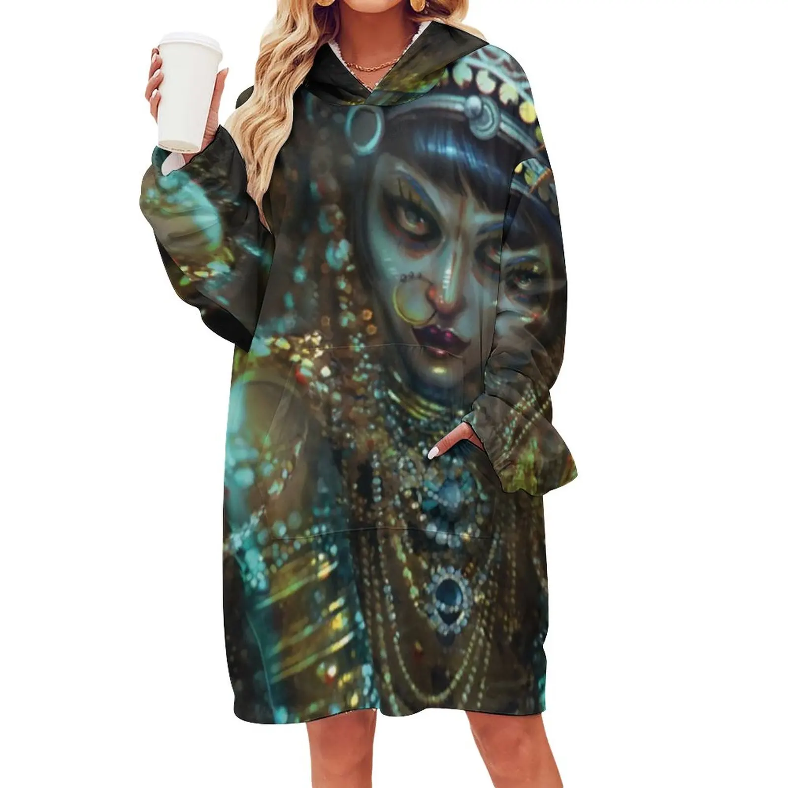 

Jibaro масляная живопись одеяло Love Death роботы кемпинг для взрослых уютное зимнее одеяло с капюшоном s одеяло рубашка с карманом