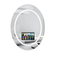 anti fog wall mounted magic mirror with led lights bathroom mirror lcd touch smart mirror