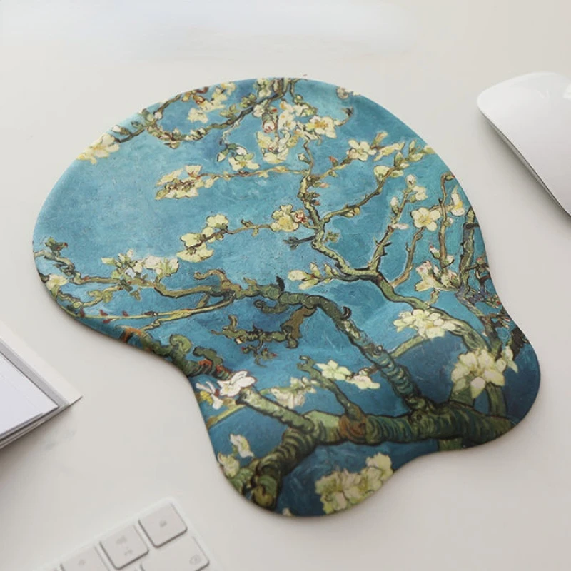 

Silicone Van Gogh Mouse Pad with Wrist Rest Anti-Mouse Hand Wristband Under Hand Office Mouse Carpet Wrist Support Hand Pillow