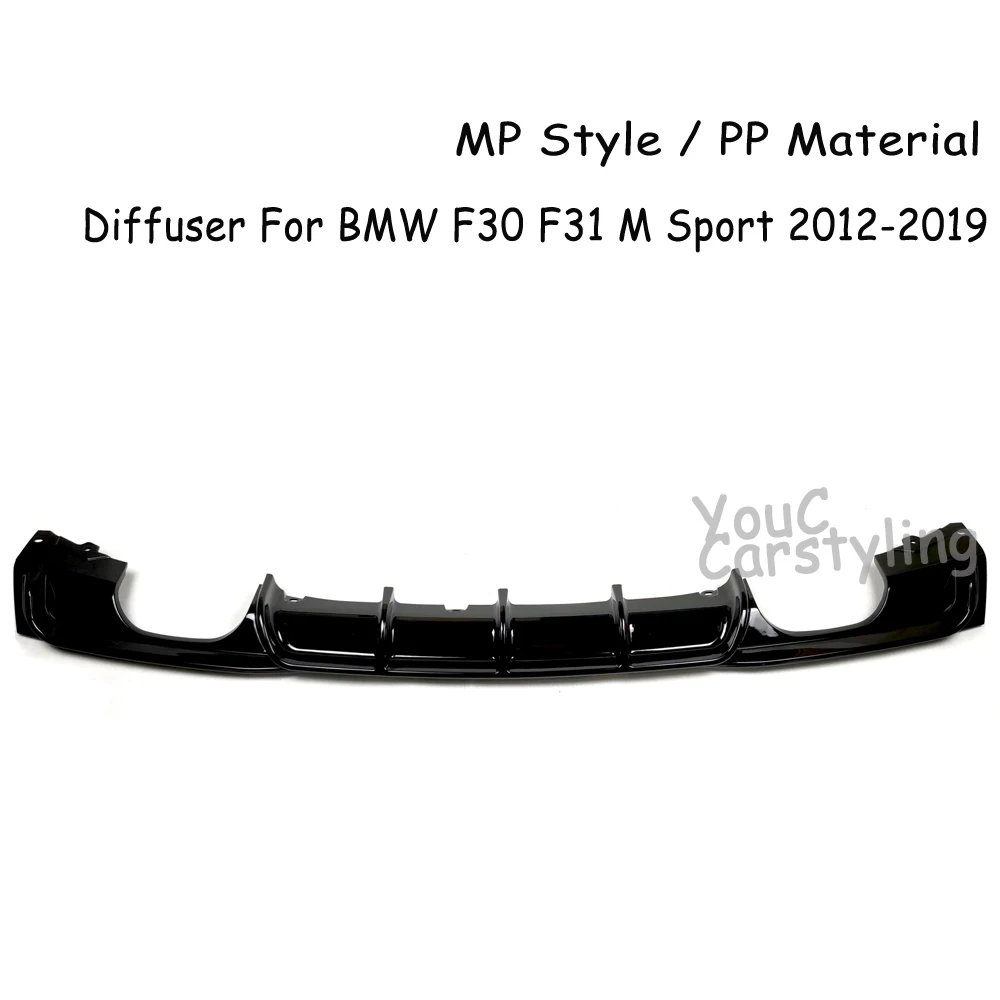 Фото Диффузор заднего бампера MP Style из карбона/пластика ABS для BMW 3 серии F30 2012-2019 320i 328i 330i 335i Sports M Package №5