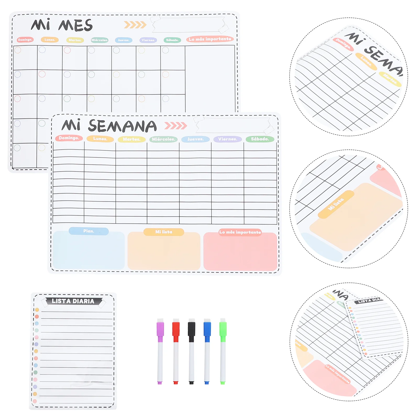 

Kitchen Planning Whiteboard Writing Refrigerator Reminder Fridge Calendar Dry Erase Schedule Magnetic