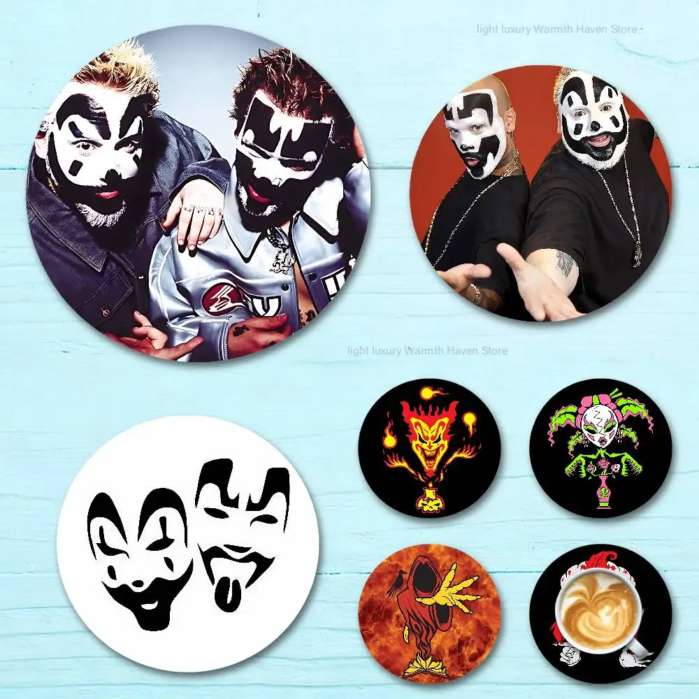Фото Деревянные подставки под кружки Hip Hop I-Insane Clown Posse ICP, круглые, 10 см, для фанатов косплея, коллекционные, подарки для друзей №1