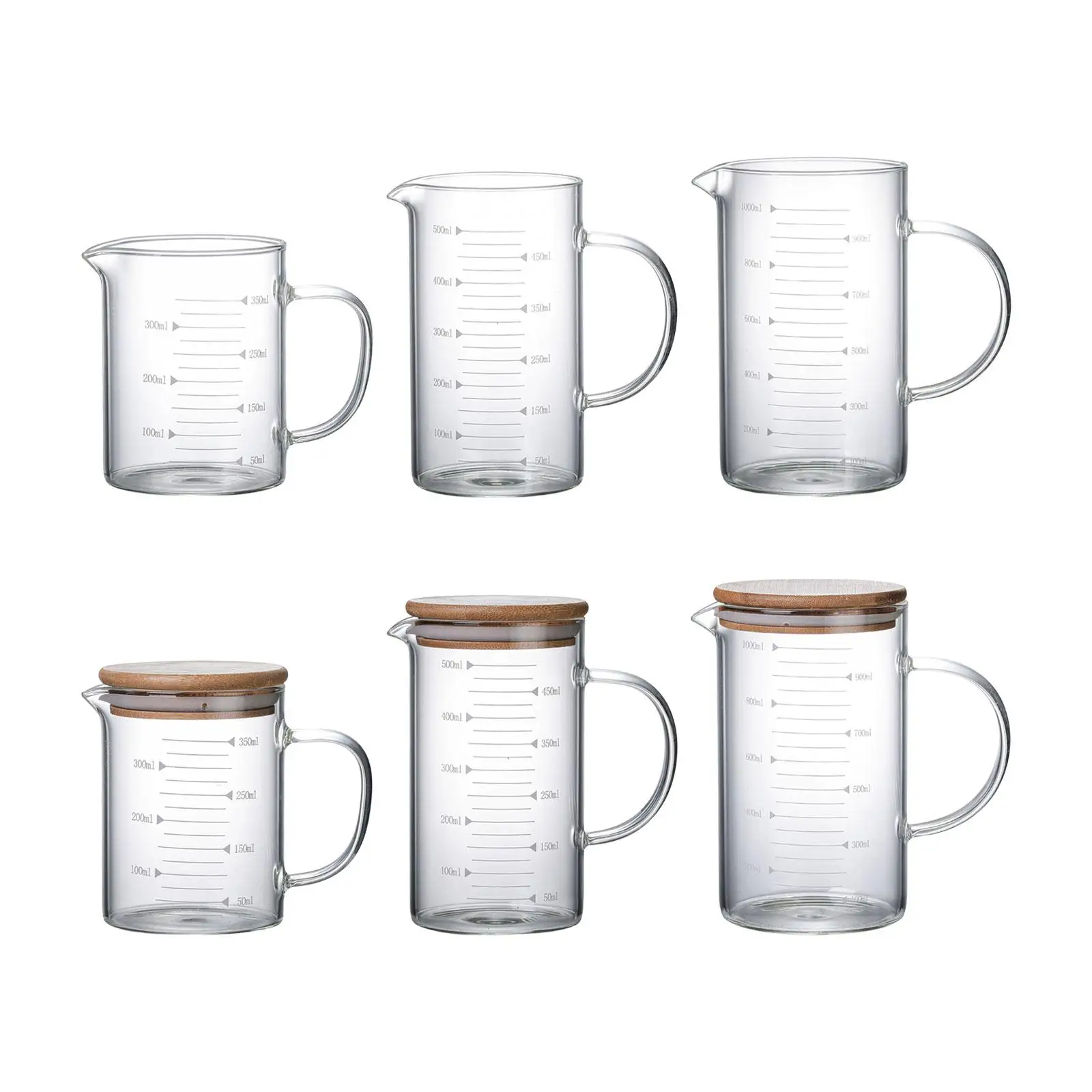 

Glass Cup with Scale Hot Cold Drink Pitcher Large Capacity Measuring Cup for Tea Coffee Milk Beverage Housewarming Gifts