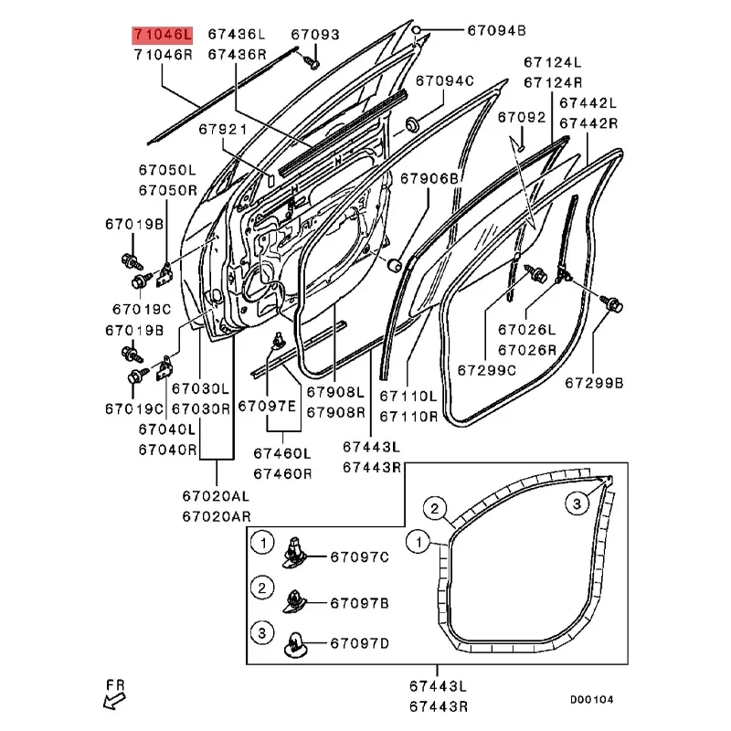 4 шт. черное наружное окно стекло резина для Outlander 2013-2020 уплотнитель Airtrek наружный