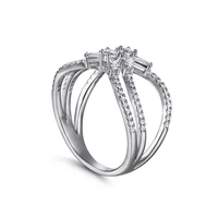 ly pure 925 sterling silver shining zircon 10ct multi line irregular geometry ring for women original modern jewelry 2022 trend