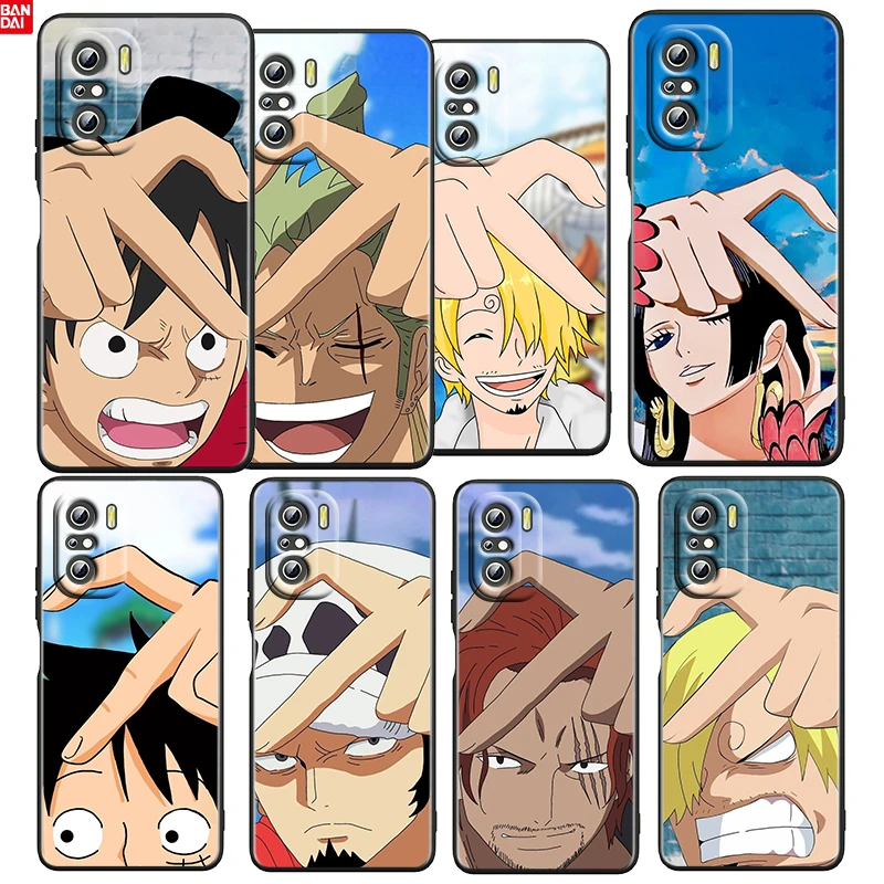 

Hot Anime ONE PIECE For Xiaomi Redmi K50 K40 Gaming K30 K20 Pro 5G 10X 4G 9T 9C 9A TPU Soft Silicone Black Phone Case Cover Capa