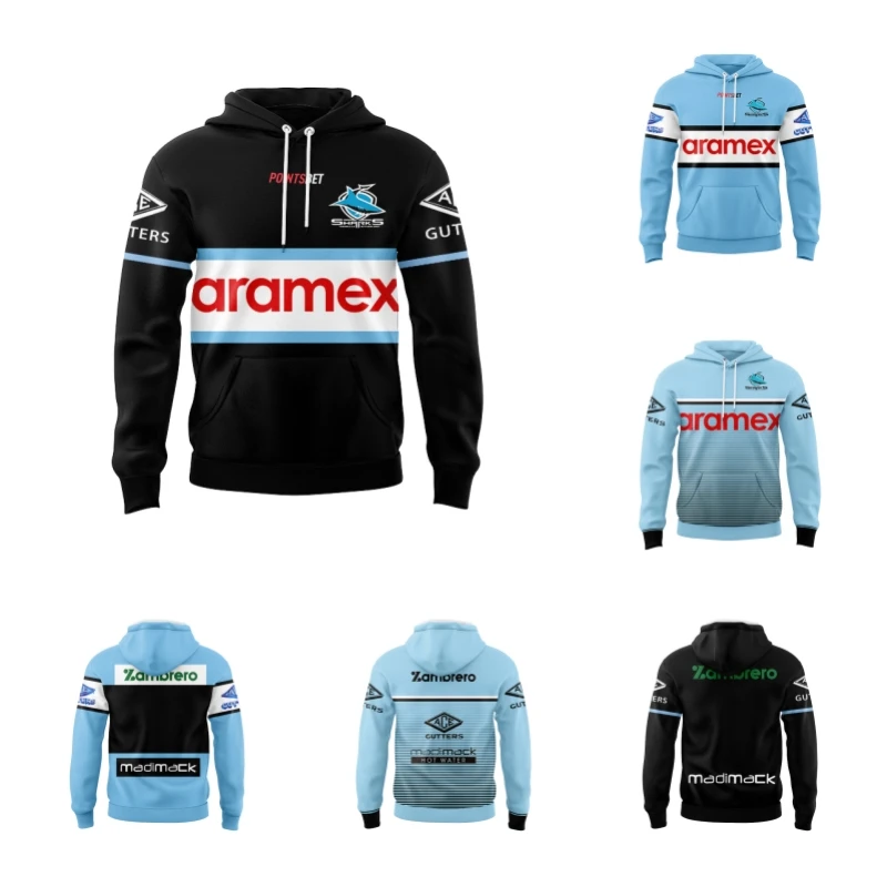 

2023 Cronulla-Sutherland Sharks Men's Replica Home/Away/Heritage/Singlet Rugby Jersey Hoodie Sweatshirt