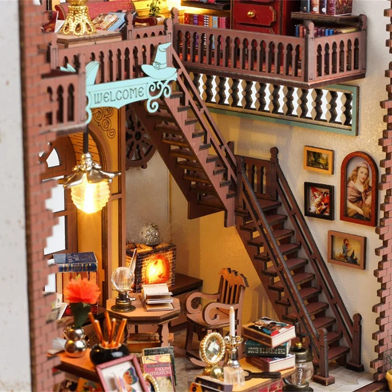 Набор сделай сам в виде книжного узла набор 3D деревянных пазлов для книг модель