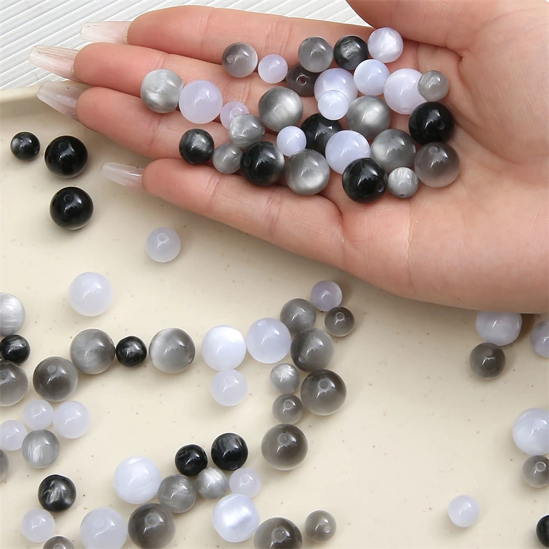 Разноцветные 10/20 шт. 8 мм смоляные свободные бусины-разделители круглые бусины