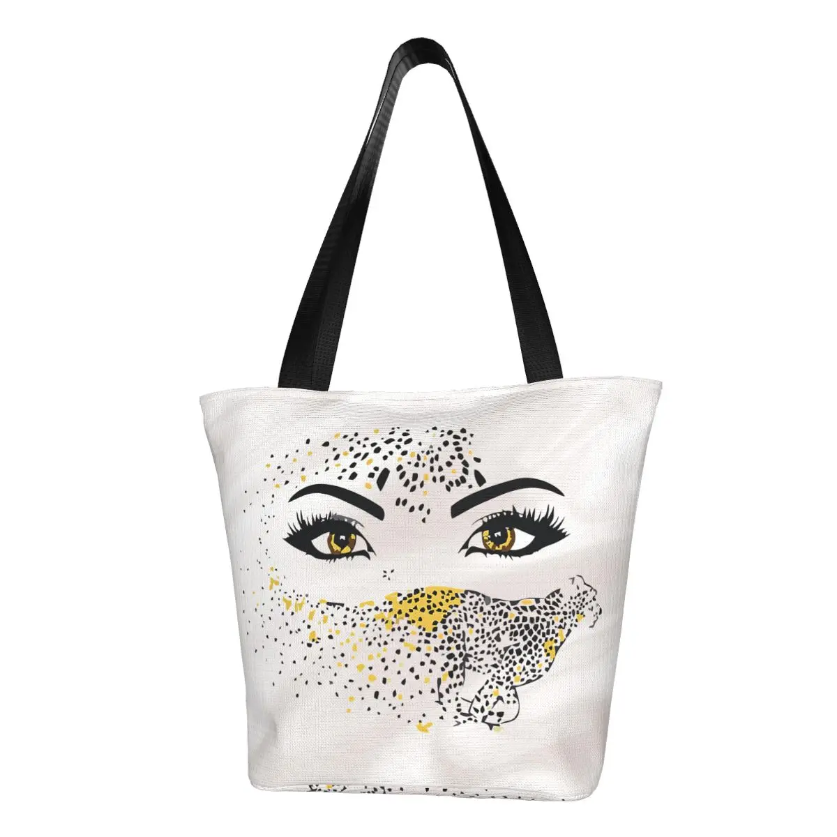 Silver Eyelashes,eyes Shopping Bag Aesthetic Cloth Outdoor Handbag Female Fashion Bags