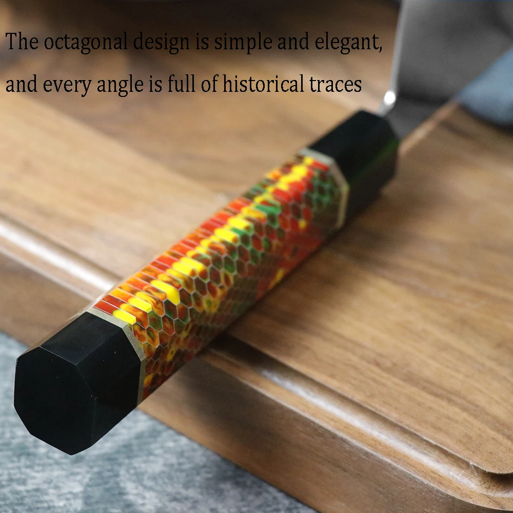 7-дюймовый нож Santoku JUMCSONG 67 слоев шеф-повара из дамасской стали японский для резки