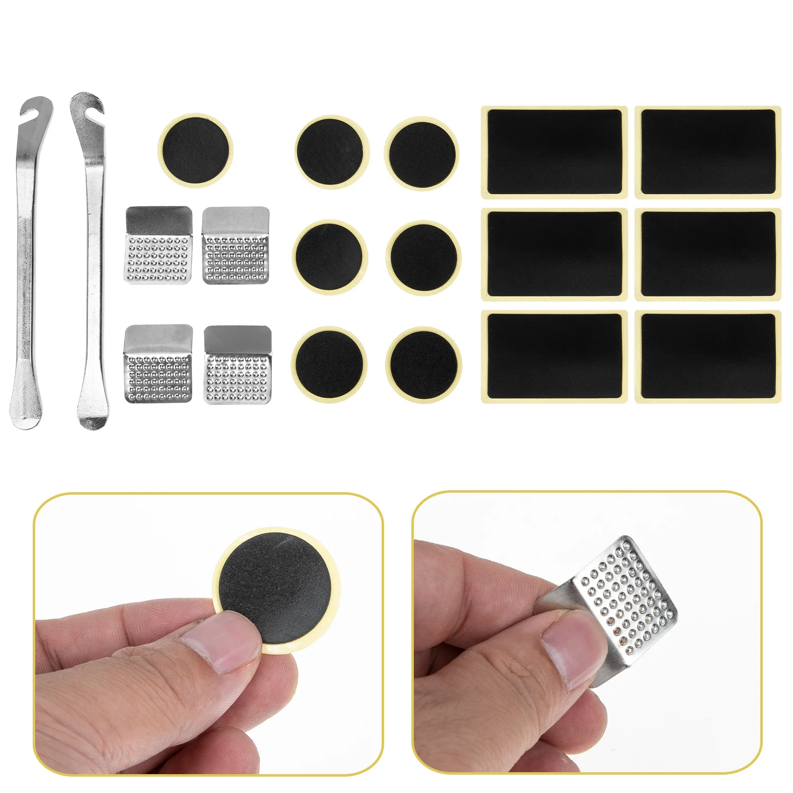 

Tire Repair Restorator Bike Bike Patch Kit Tool Kit Tube Patch Kit Bike Repair Metal Rasp Rubber Repair Patch Bicycles