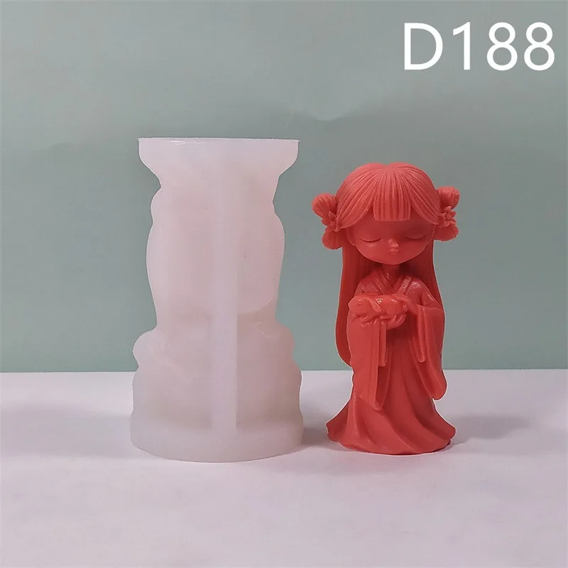 

D188 Rabbit Girl Candle Silicone Mold Gypsum form Carving Art Aromatherapy Plaster Home Decoration Mold Gift Handmade