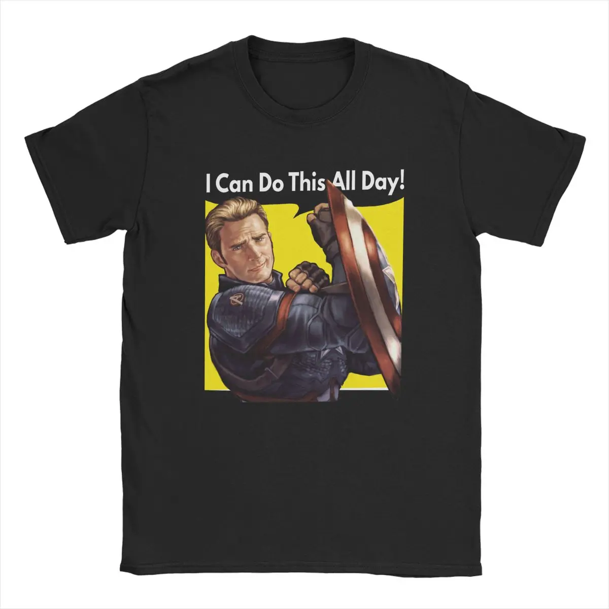 Футболка унисекс с коротким рукавом и принтом Капитан Америка |