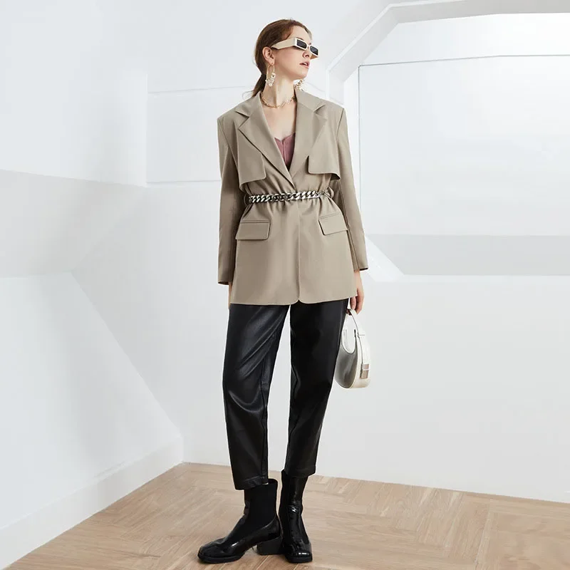 Пиджак женский демисезонный с длинным рукавом 2024