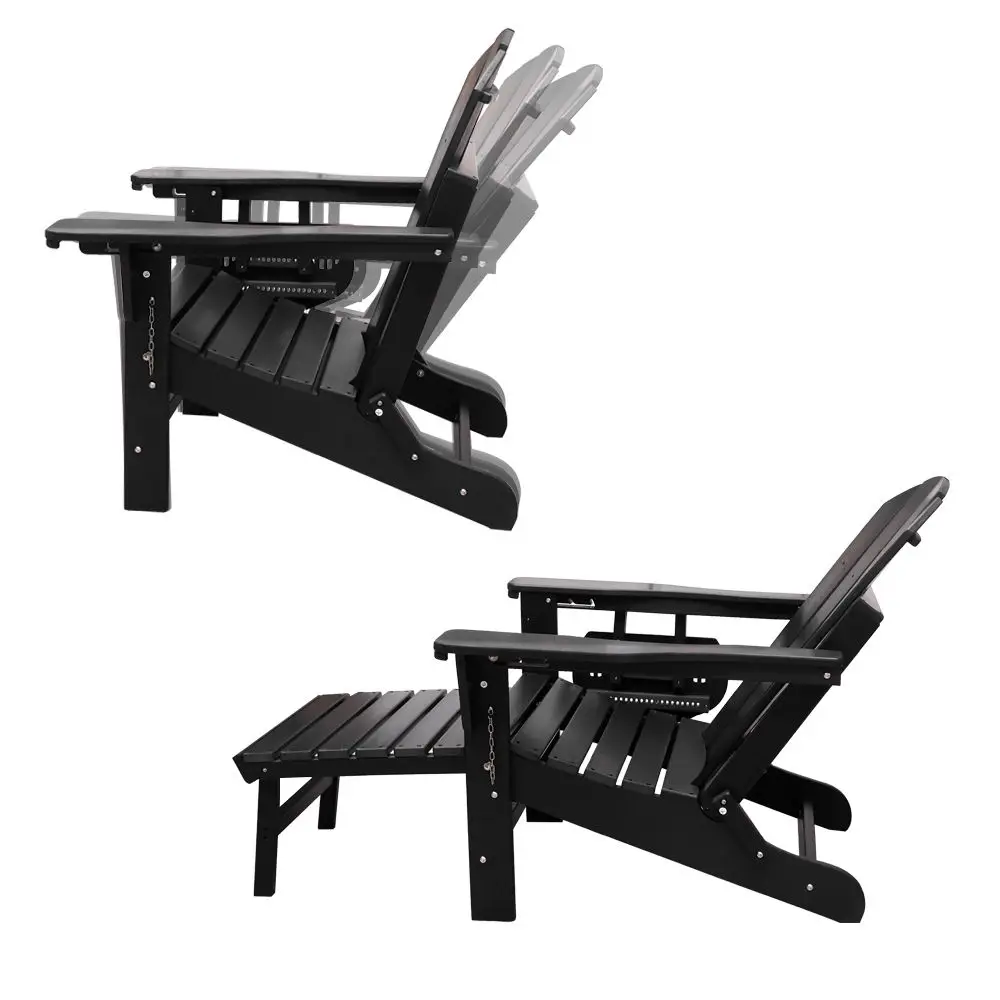 Премиум-кресло Adirondack из HDPE-пластика с откидной спинкой, подставкой для ног и скрытыми держателями для стаканов для террас, курортов и кемпингов (art.: 3920dad77836e) - 3920dad77836e