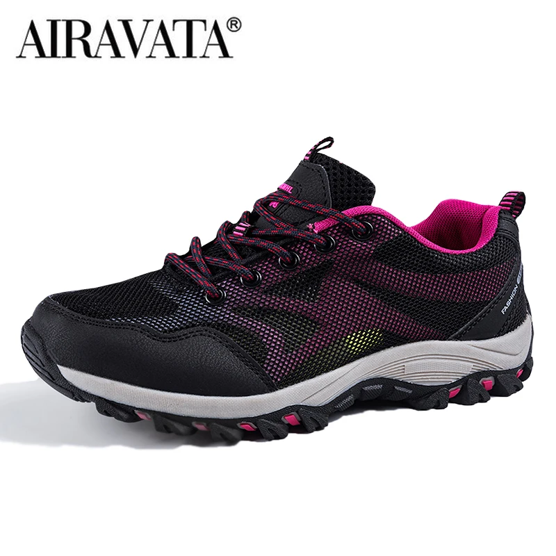 Unisex Hiking Shoes Men Women Mesh Climbing Shoes Antiskid Trendy Classical Trekking Sneakers Plus Size 36~47