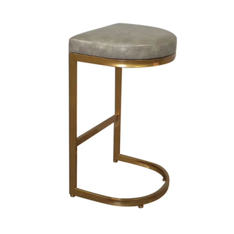 Nordic Luxury Bar Stools Designer Portable Single Relax Accent Dining Room Chairs High Sedia Velluto Salon Furnitures BY012