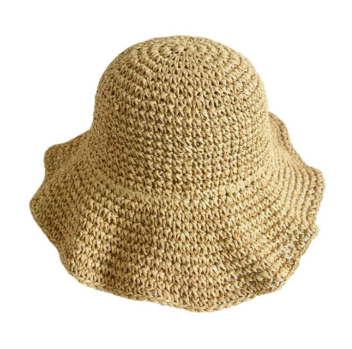 Folding Straw Hat Women's Summer Outing Sun Visor Holiday Cool Seaside Beach Tide Hats |