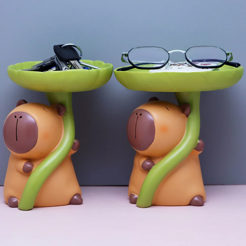 Поднос для листьев из смолы рыба-пуховик настольный поднос хранения милый