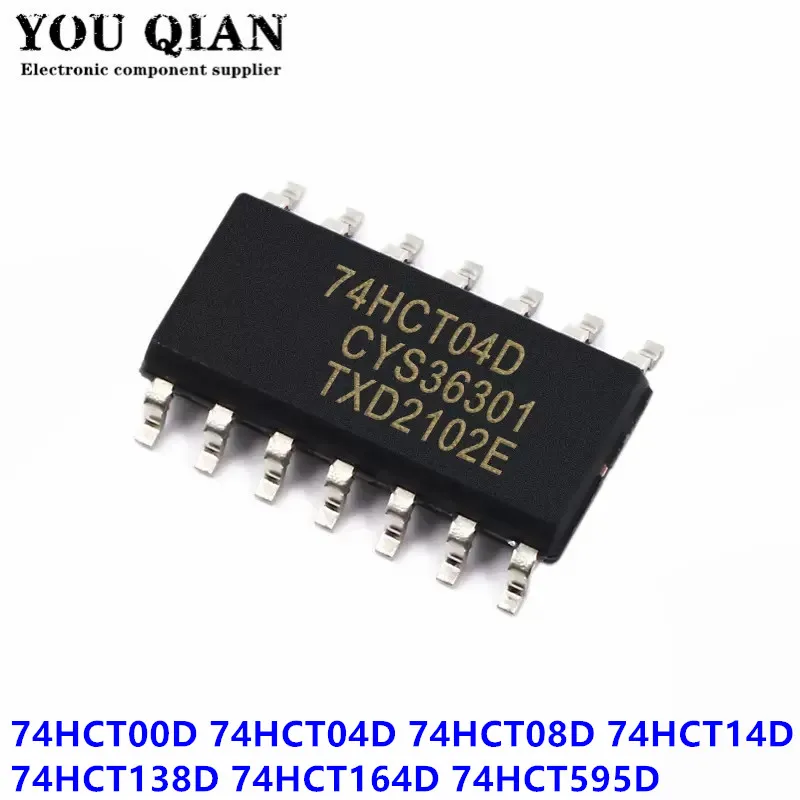 10 шт., 74HCT04D SN74HCT04DR SOP 74HCT04 HCT04 SOP-14 74HCT08D 74HCT14D 74HCT138D 74HCT164D 74HCT595D 74HCT00D 74HCT595 SOP-16