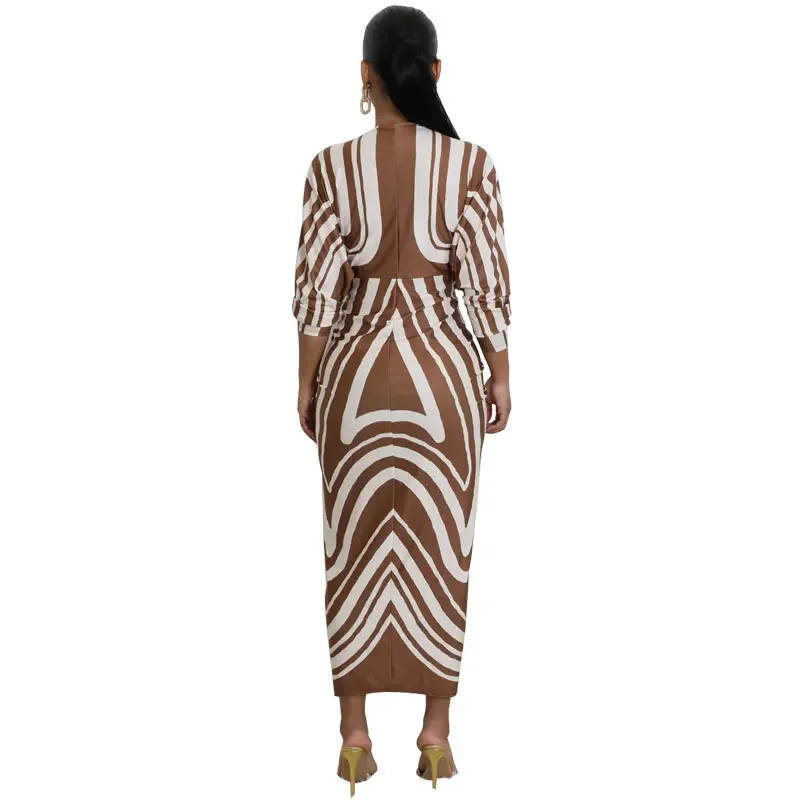 Европейское женское платье с длинными рукавами осенняя юбка повседневное новое