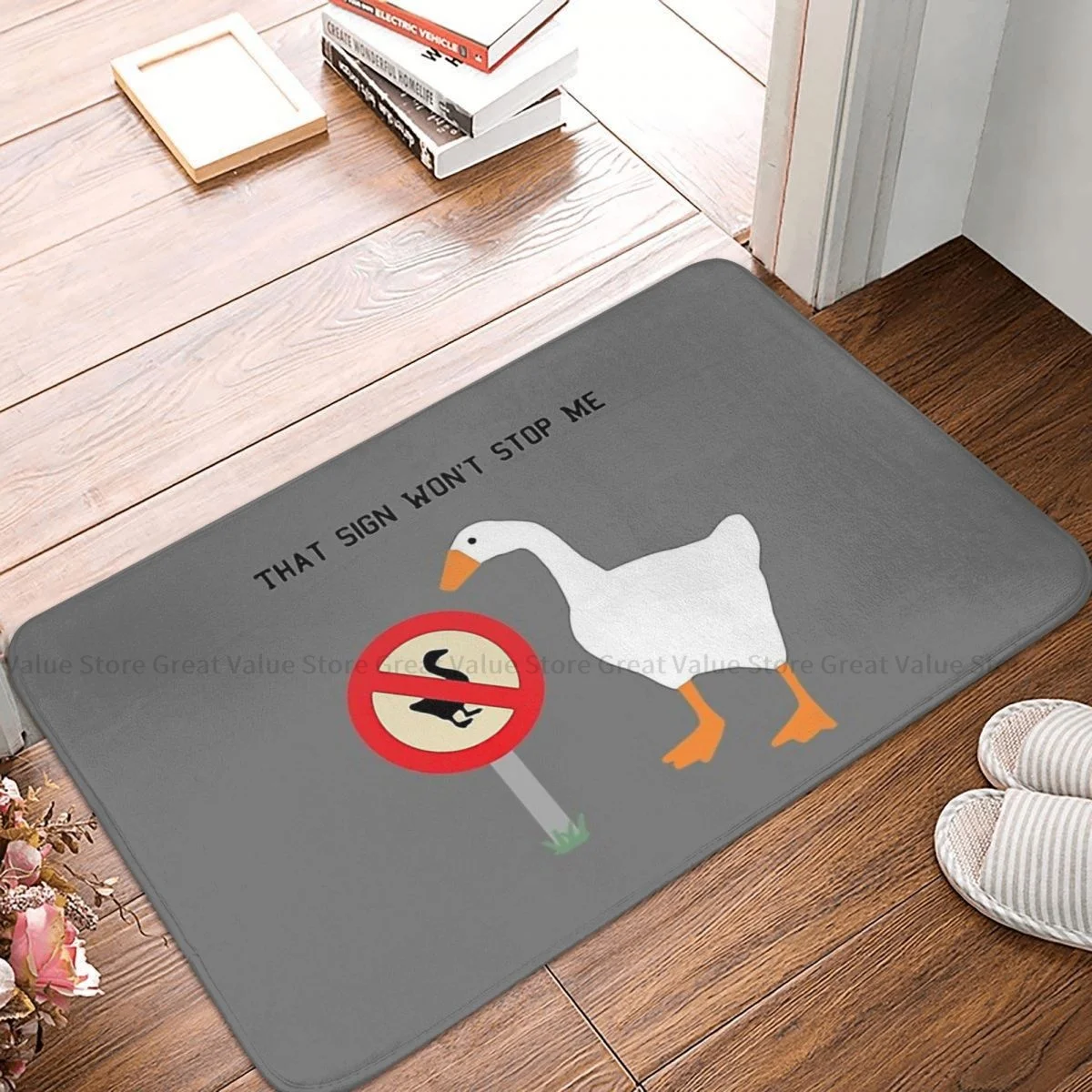 

Untitled Goose Honk Bell Game Internet Meme Bath Non-Slip Carpet Unspable Bedroom Mat Welcome Doormat Home Decoration Rug