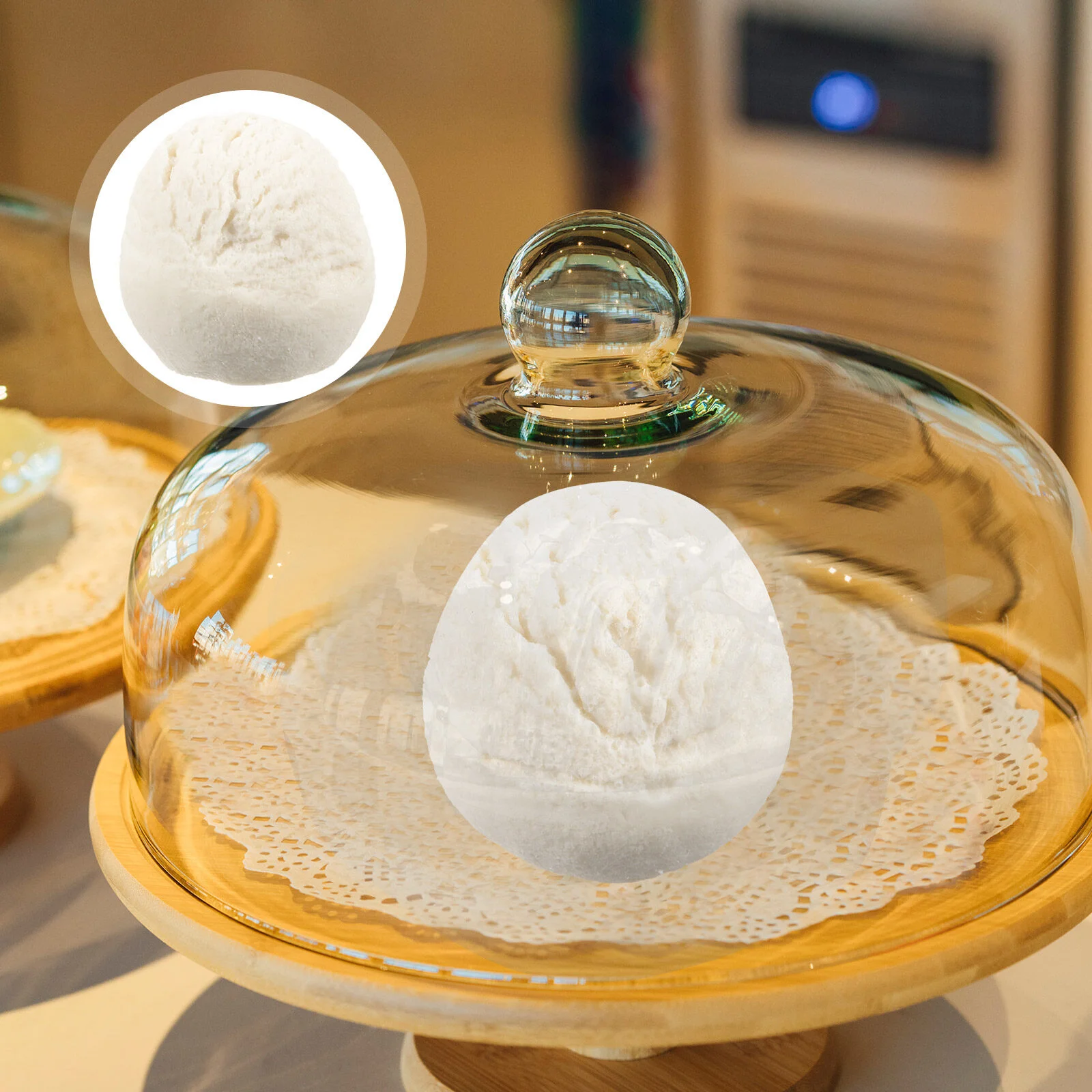 

Simulation Ice Cream Ball Toys Kids Pretend Play Fake Strawberry Ice Cream Dessert Shop Ornament