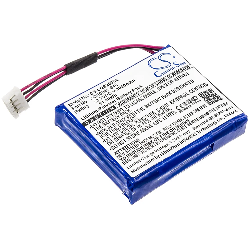 

CS Alarm System Battery for Qolsys IQ Panel 2 Plus Touch Panel Fits Qolsys QR0041-840 SP584646-1S2P 3000mAh/11.10Wh