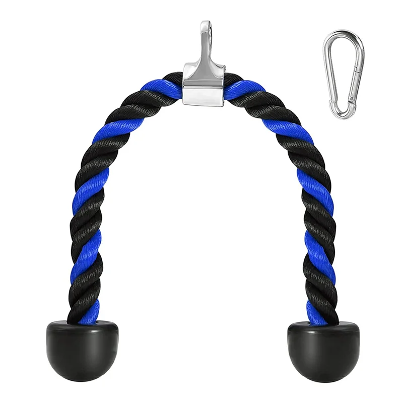 

90CM Tricep Rope Pull Down Attachment,Heavy Duty Coated Nylon Rope, Cable Machine Accessories for Home Gym