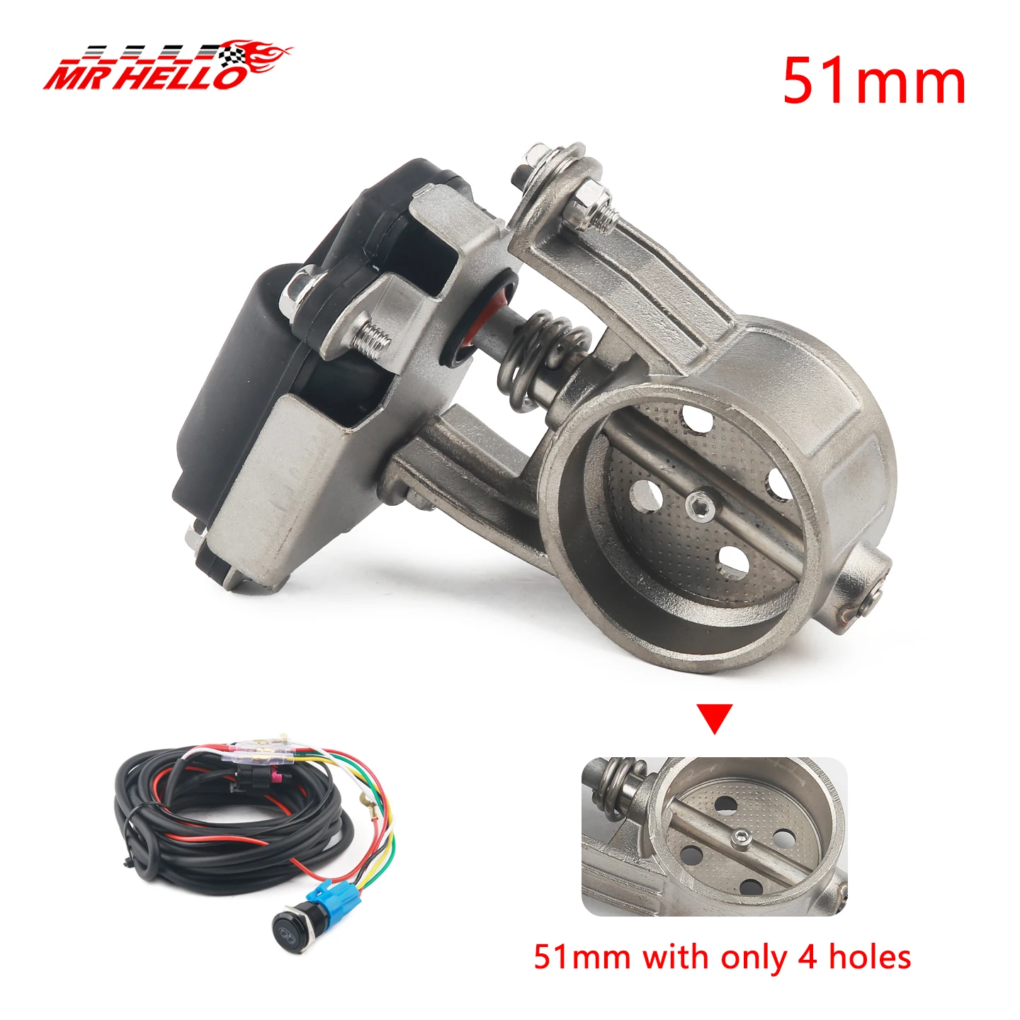 

Электрический Регулируемый Клапан Управления Выхлопом Из Нержавеющей Стали С Кнопкой, 51/60/63/70/76 Мм