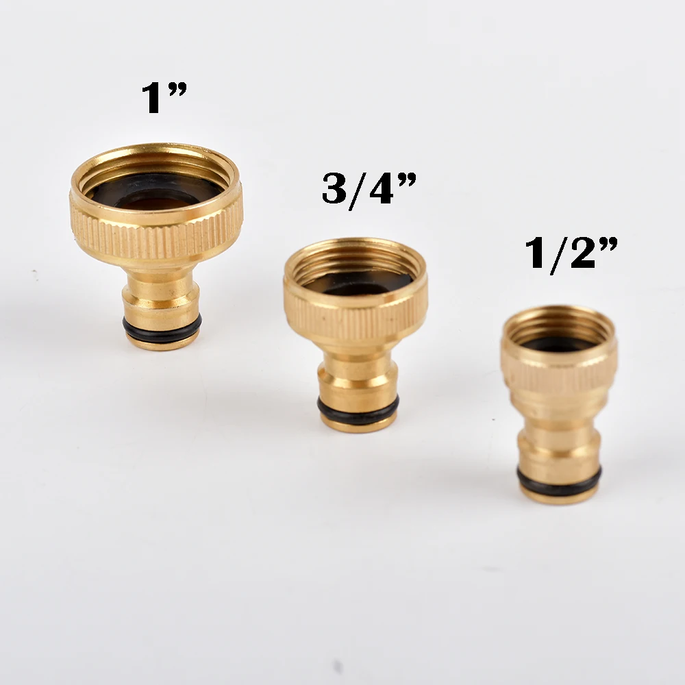 1/2'' 3/4'' Brass Tap Quick Connecter 16mm 20mm Copper Hose Coupling Adapter Garden Tubing Repair Watering Gun Fittings Tool images - 6