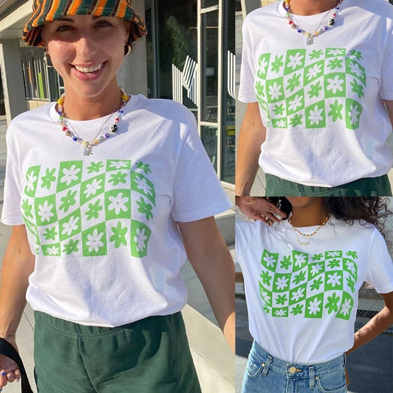 

Новинка-Женская Базовая свободная футболка в европейском и американском стиле с коротким рукавом женская футболка с круглым вырезом Топ Бе...