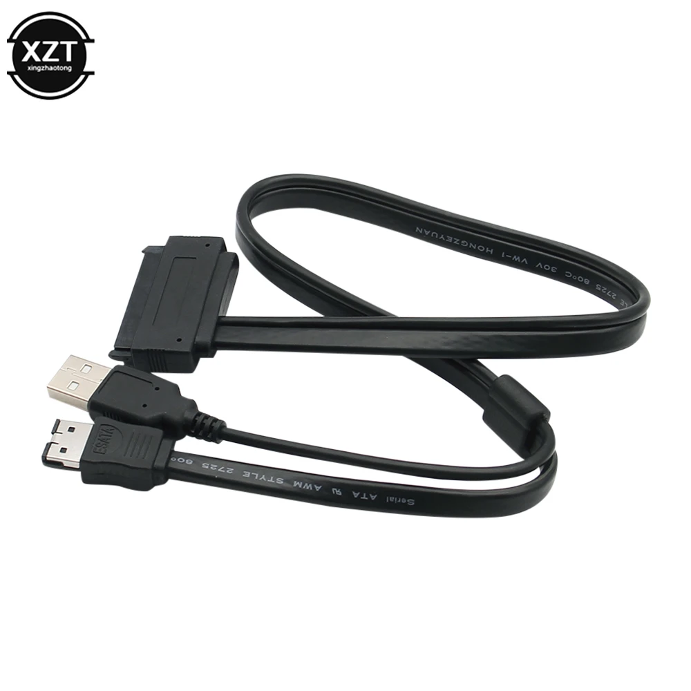 Высококачественный жесткий диск 0 5 м 12 В SATA 22PIN для ESATA Data USB 2 в 1 Кабель-адаптер с