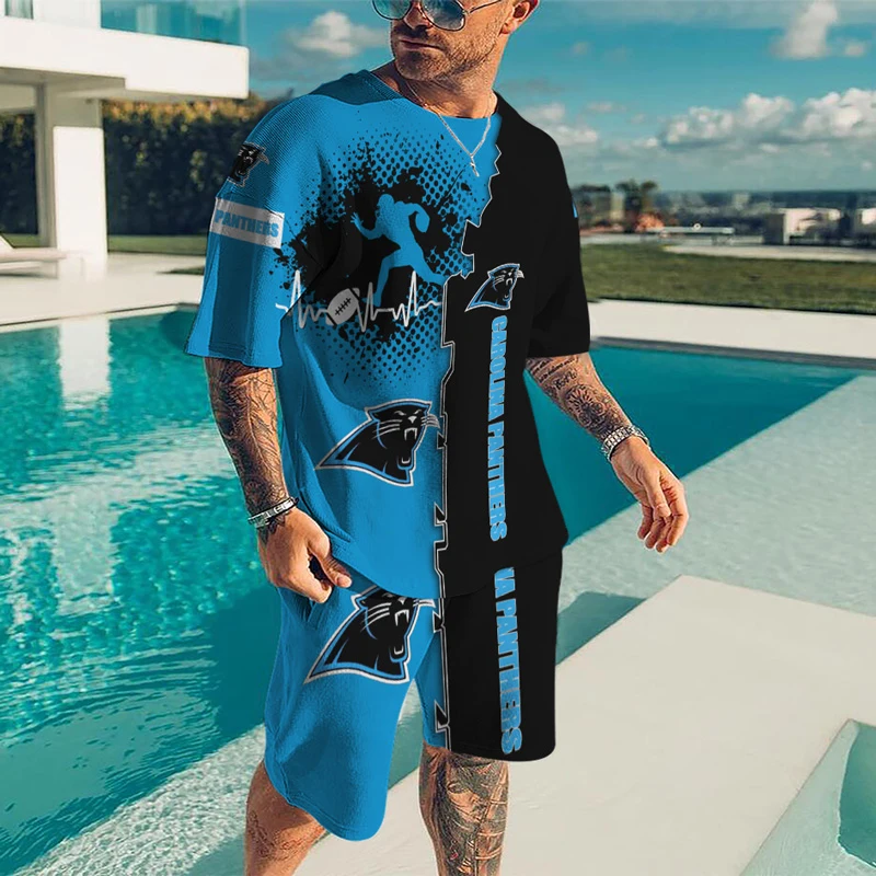 

2022 New Men's Rugby T-Shirt Summer Street Fashion Men's Suit 3D Printing Casual Fashion Sports Shorts Sportswear Plus Size Bran