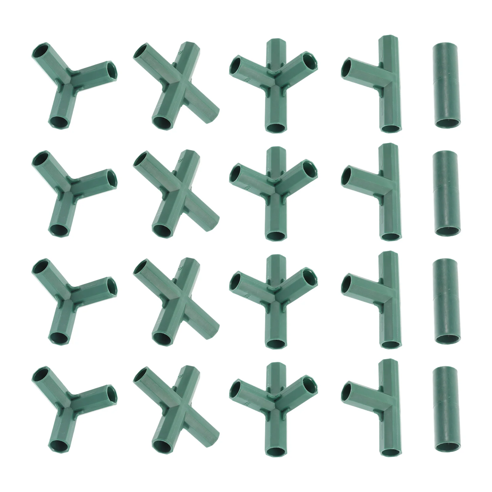 

20 Pcs Greenhouse Connector Gardening Tools Plastic Stand Planting Pipe Joints Brackets Pillar Stakes Trellis Accessories