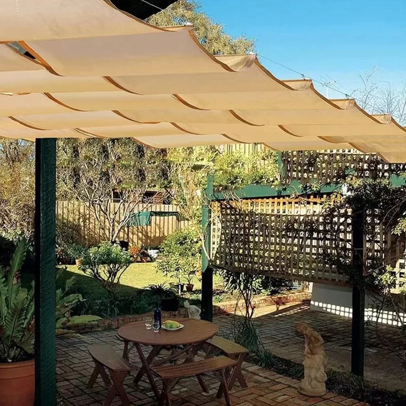95% затенение г/кв. М домашний садовый козырек анти-УФ HDPE Телескопический волновой