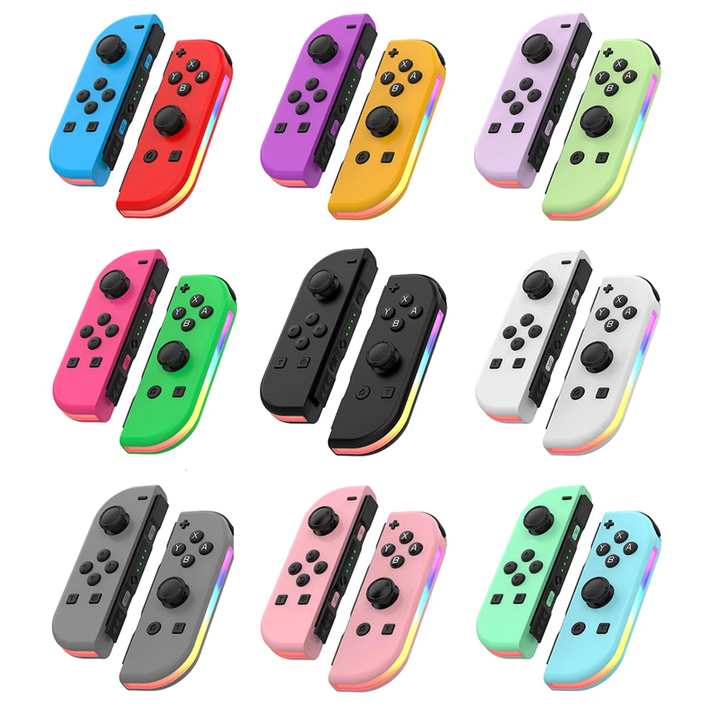 9-цветный контроллер JoyCon BT 5 2 RGB светодиодный геймпад совместимый с Nintendo Switch/Oled/Lite