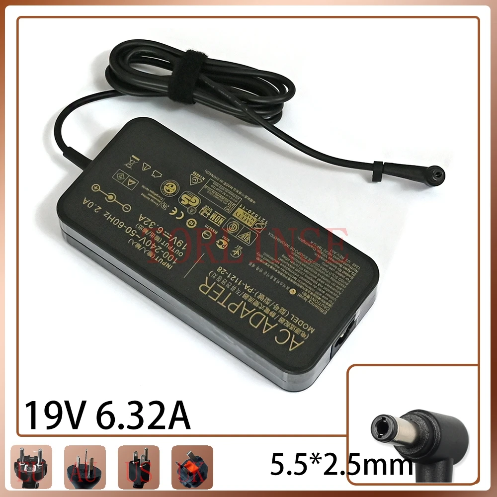 

Laptop Adapter 19V 6.32A 120W 5.5*2.5mm PA-1121-28 AC Power Charger For Asus N750 N500 G50 N53S N55 FX50 FX50J FX50JX FZ53V