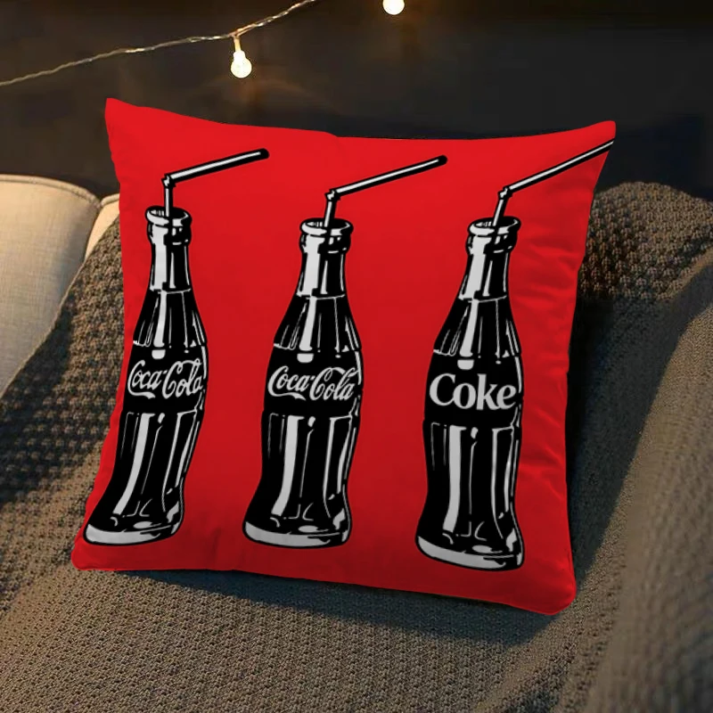 

Decorative Pillowcases Cocas Cola Anime Pillow Cover for Sofa Car Bed Cushion Sleeping Pillows Home Decor Short Plush Dakimakura
