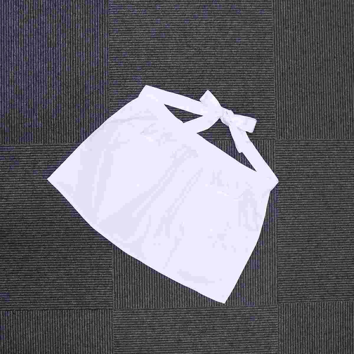 

Cotton Waist Apron Short Half Apron with Pockets for Housewife Maid Waitress Servant (White) Women's kitchen