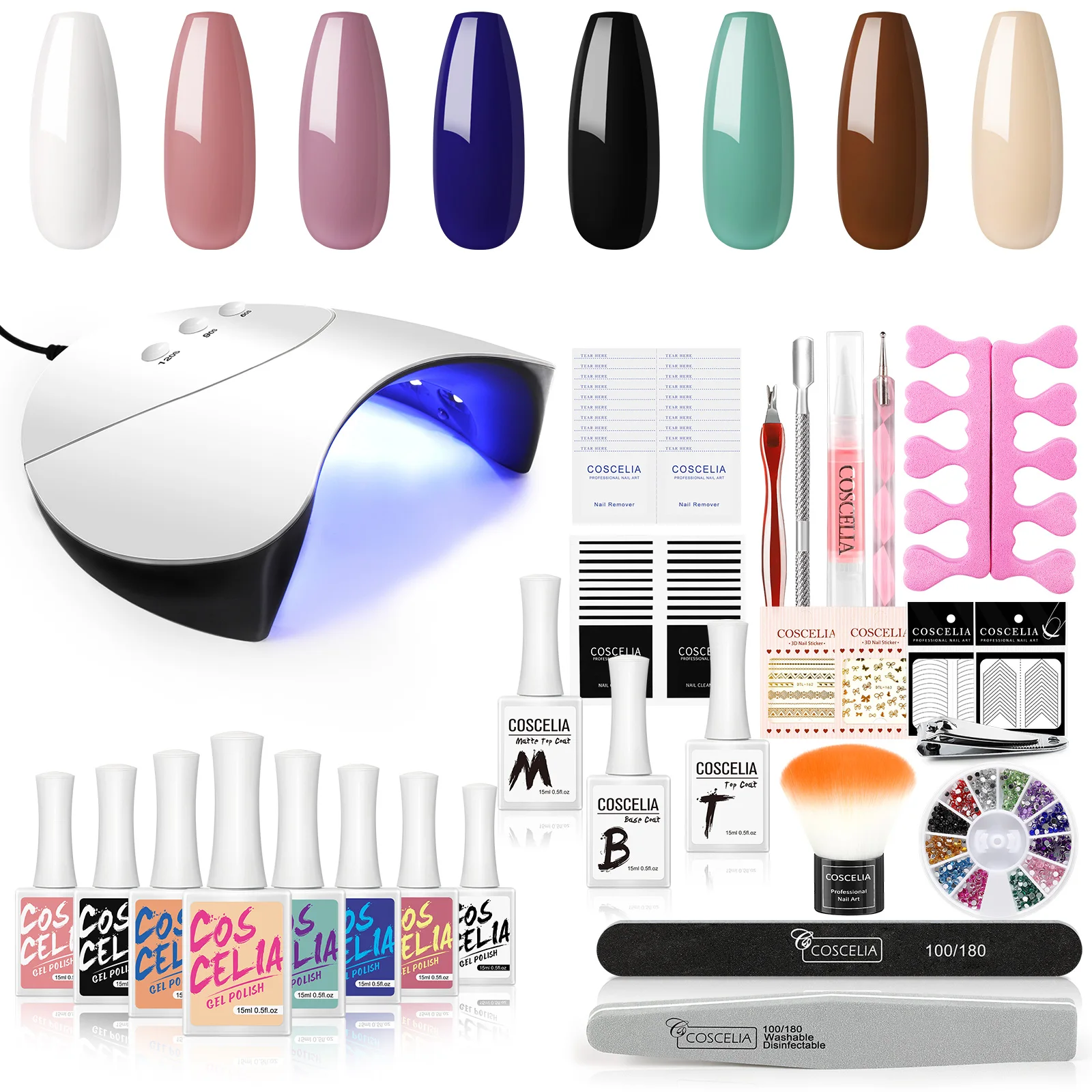 

Фонарь с подсветильник кой, 8 шт., 15 мл, телесный, розовый, зеленый цвет